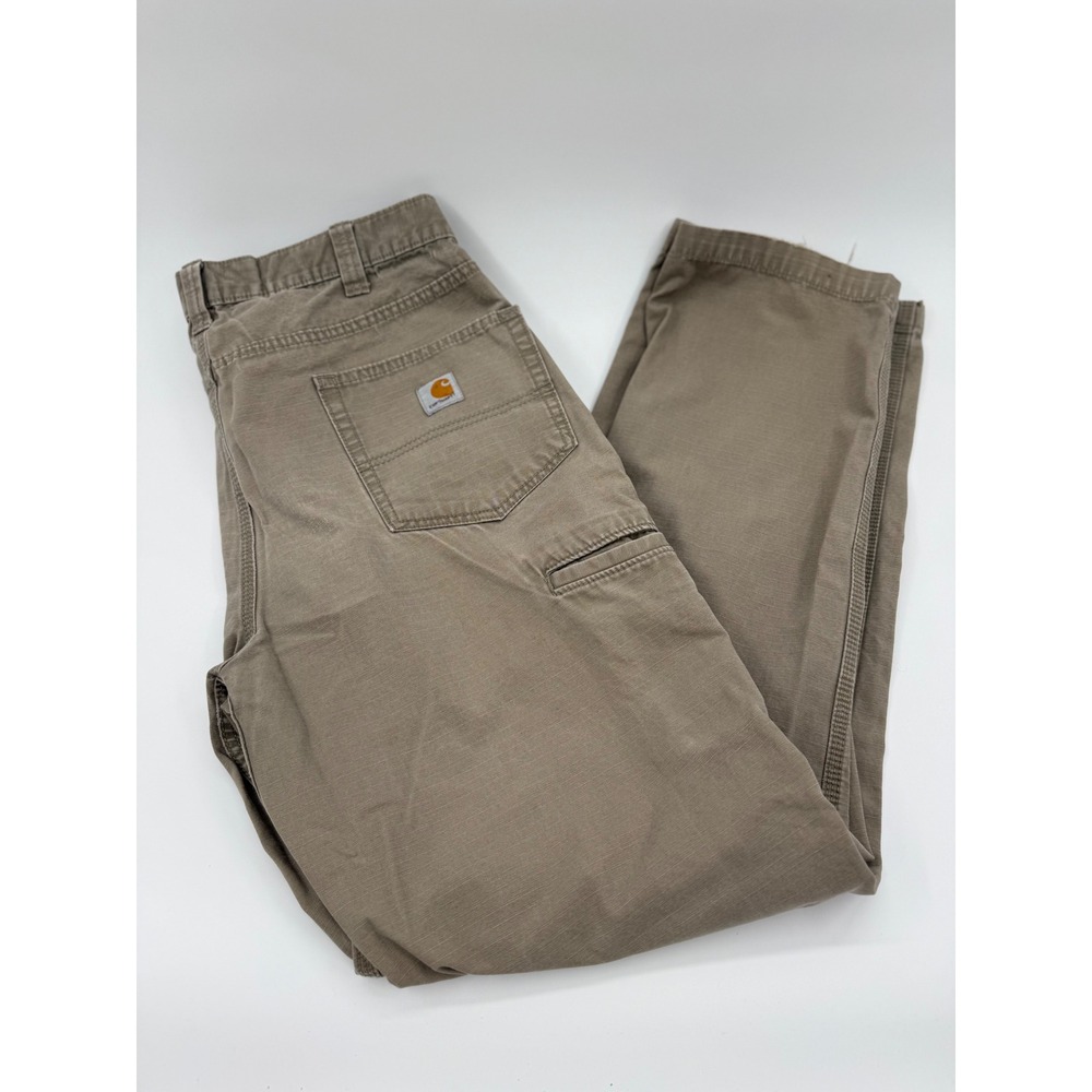 Carhartt Relaxed Fit Ripstop Work Pants‎ Mens 38x34 Khaki Brown 100634 251